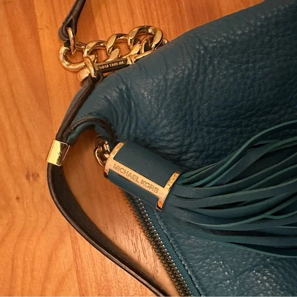 Michael Kors Blue Leather Shoulder Bag - Picture 5 of 5